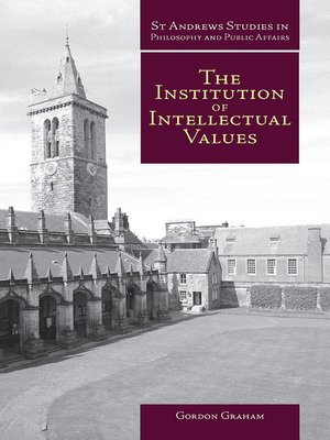cover image of The Institution of Intellectual Values
